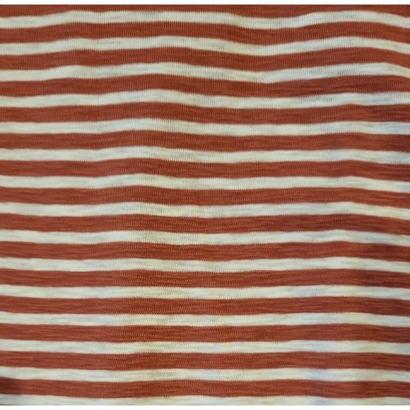 New Liz Claiborne Short Sleeve V Neck T Shirt Red White Stripe Sz 5X - Picture 3 of 6